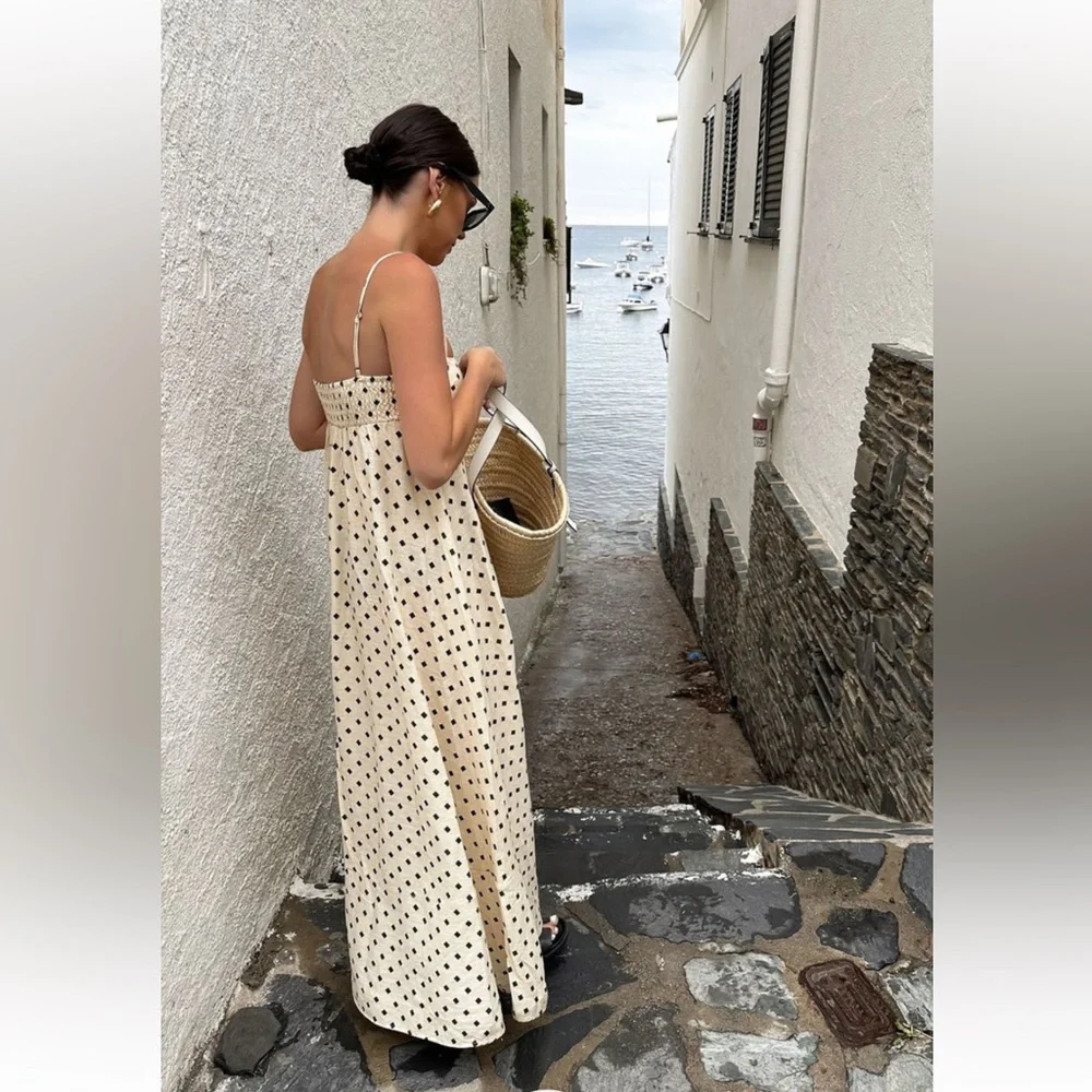 Commense Printed Spaghetti Strap Long Dress Size Small NWT - Picture 2 of 6